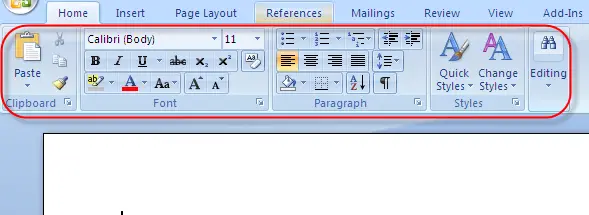 Image result for photos of office 2007 Word Ribbon